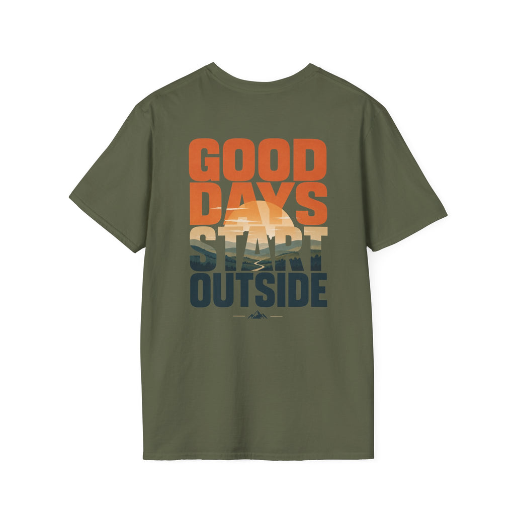 Good Days Start Outside (Back) T-Shirt